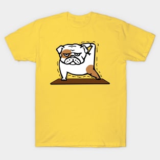 Funny bulldog in yoga pose T-Shirt